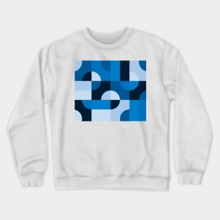 Blue Geometric Crewneck Sweatshirt